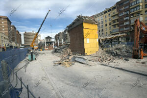 Obras y demolicion del intercambiador de Avenida de America