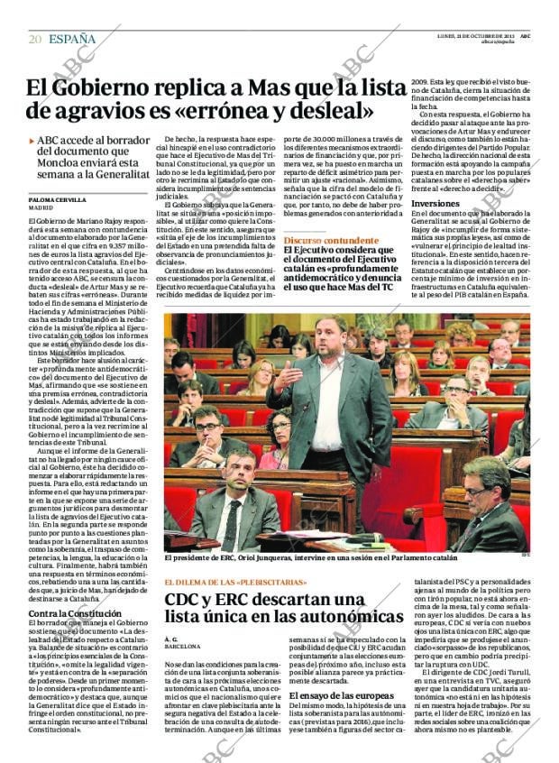 ABC MADRID 21-10-2013 página 20