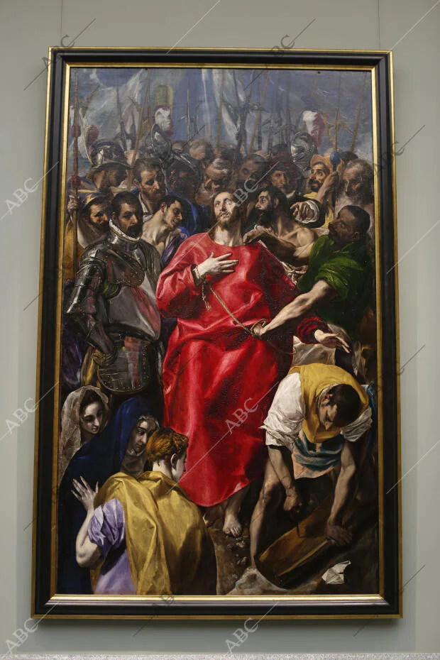 Restauracion del cuadro del greco el expolio de Cristo