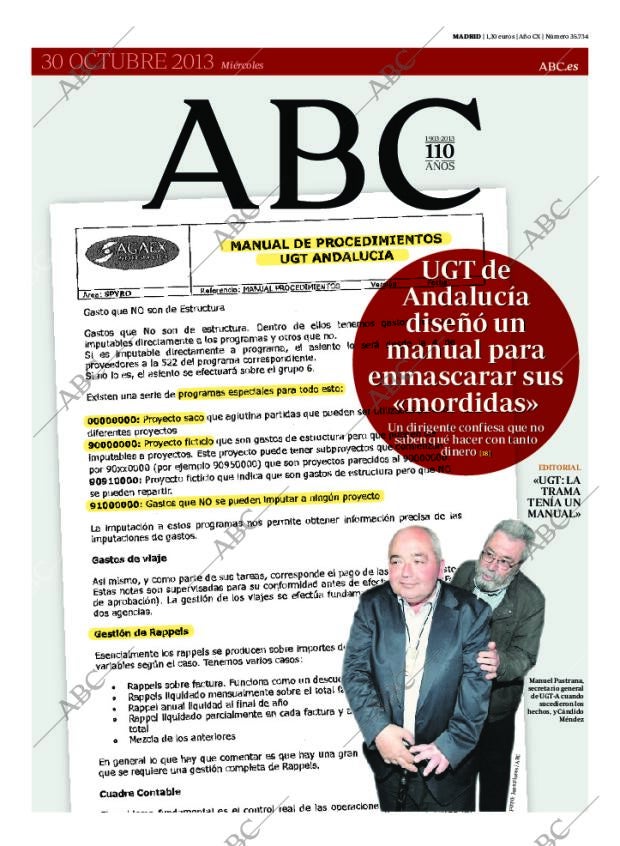 ABC MADRID 30-10-2013 página 1
