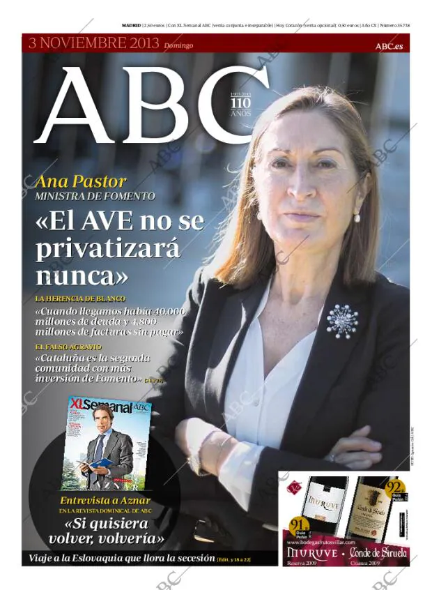 ABC MADRID 03-11-2013 página 1