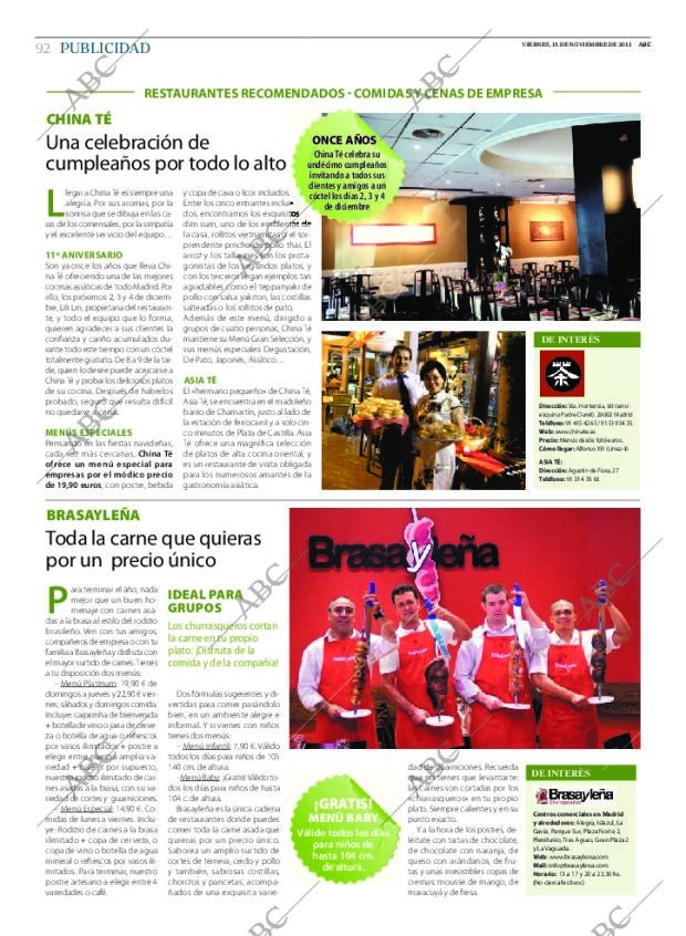 ABC MADRID 15-11-2013 página 92