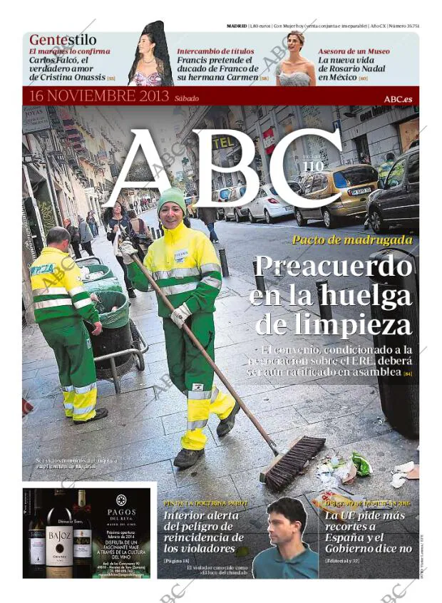 ABC MADRID 16-11-2013 página 1