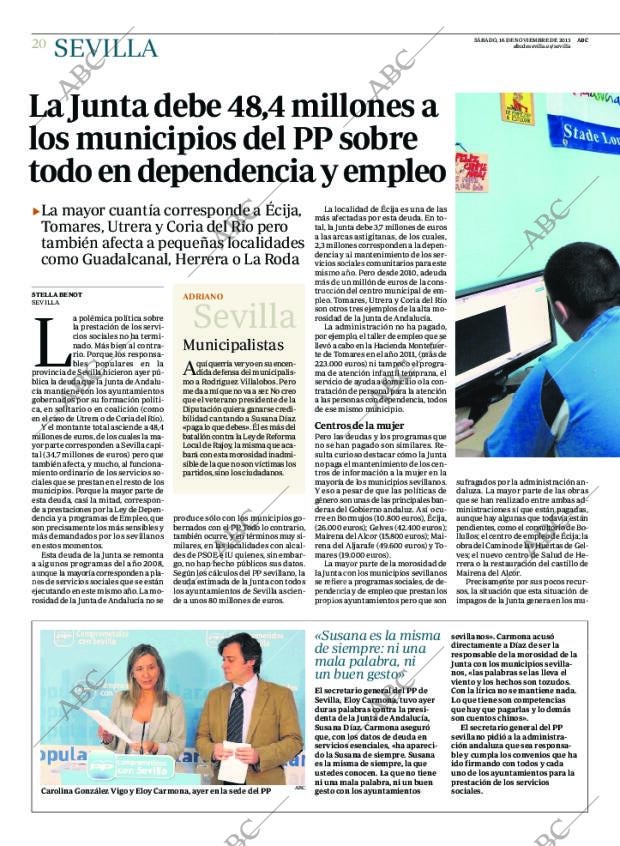 ABC SEVILLA 16-11-2013 página 20