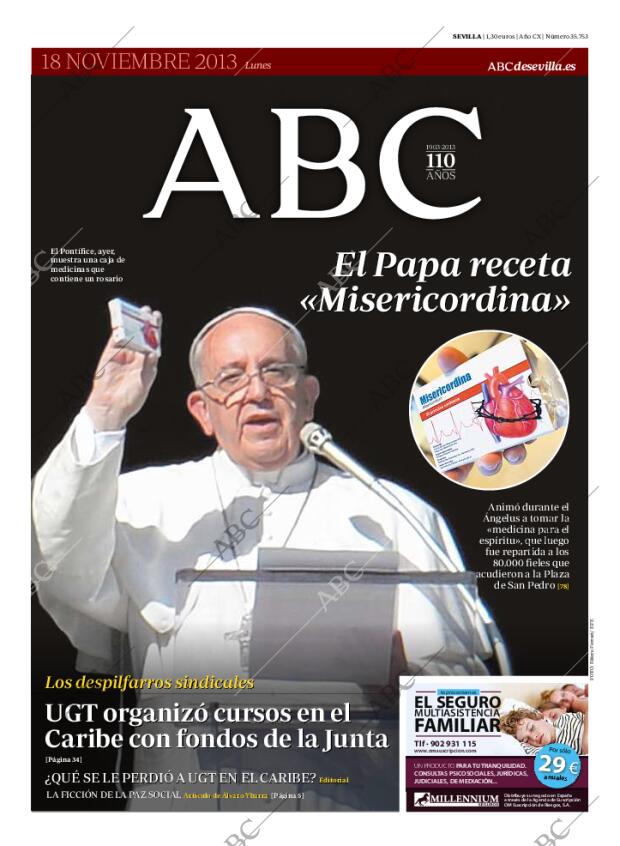 ABC SEVILLA 18-11-2013 página 1