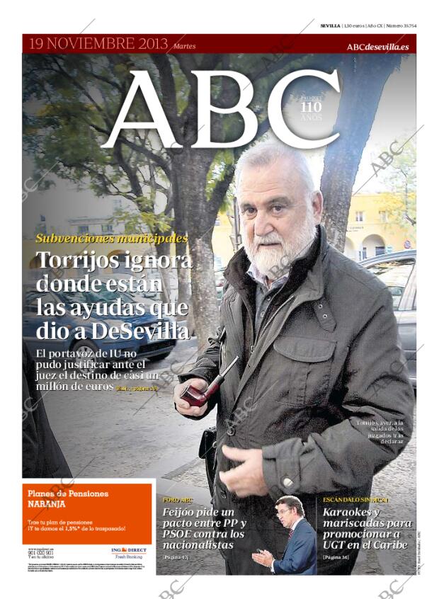 ABC SEVILLA 19-11-2013 página 1
