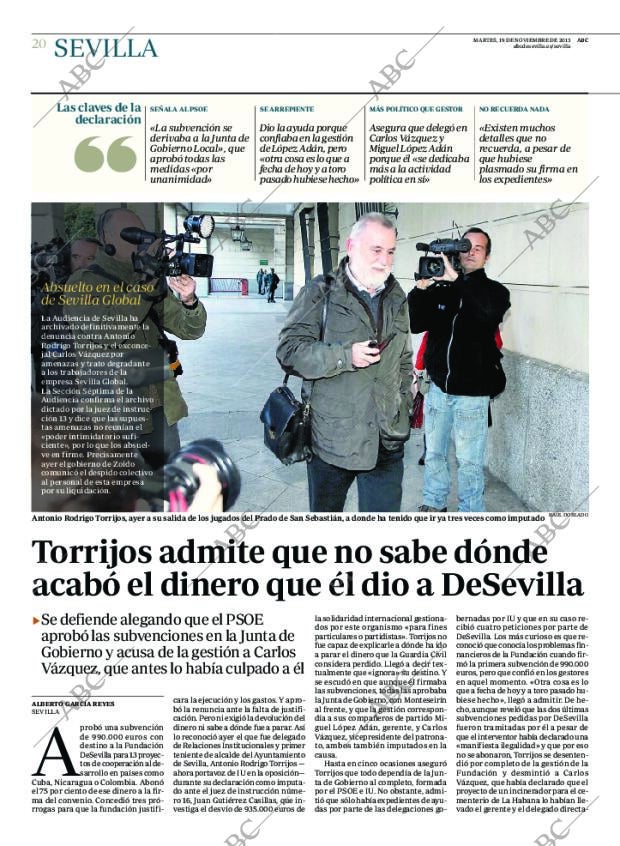 ABC SEVILLA 19-11-2013 página 20