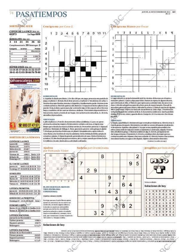 ABC MADRID 21-11-2013 página 74