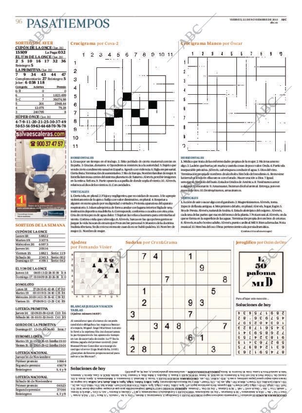 ABC MADRID 22-11-2013 página 96