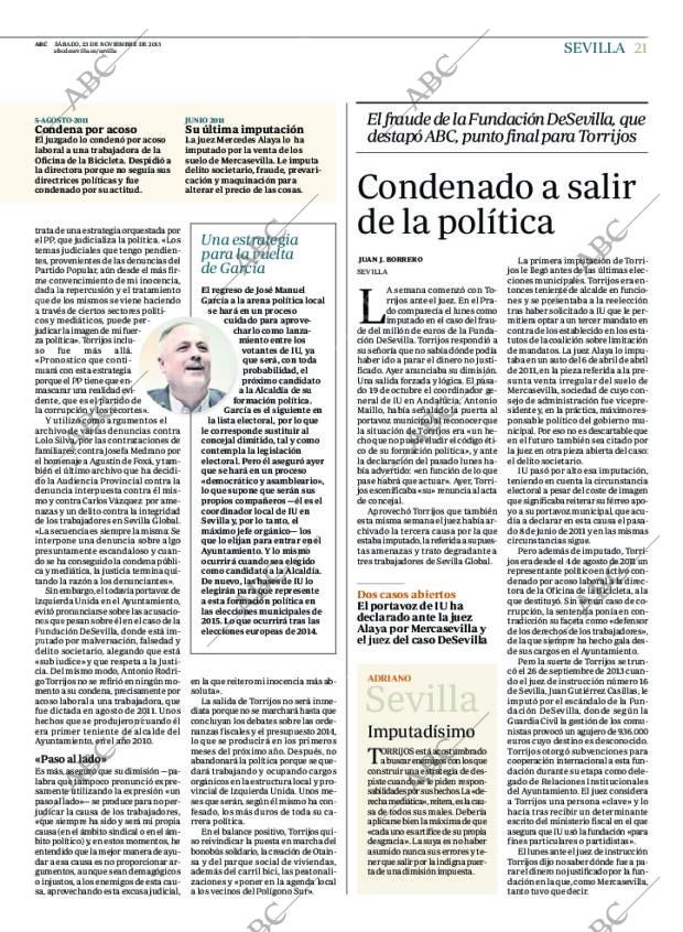 ABC SEVILLA 23-11-2013 página 21