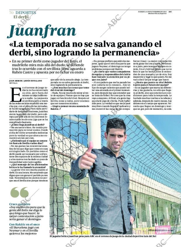 ABC SEVILLA 23-11-2013 página 70