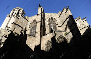 Barrio Gotico de Barcelona. Plaza del Rey. Catedral. Carrer del Bisbe. Sant...