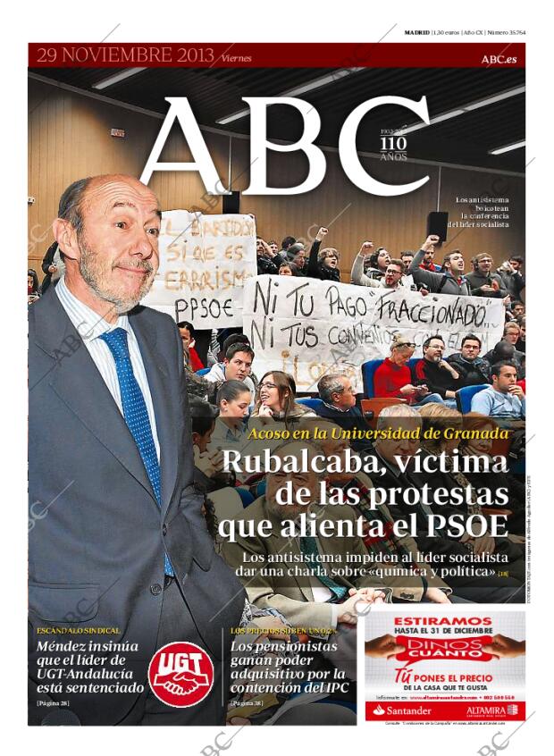 ABC MADRID 29-11-2013 página 1