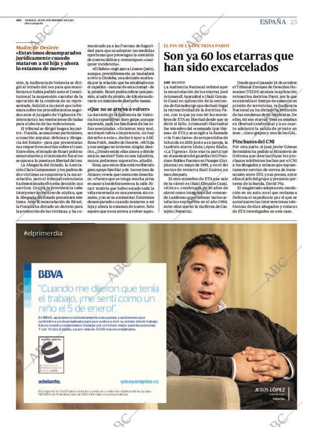 ABC MADRID 30-11-2013 página 23