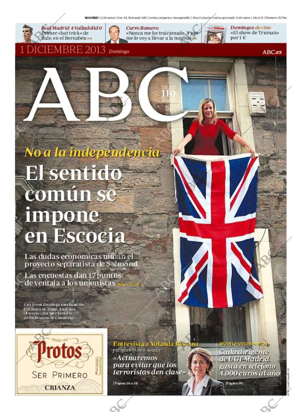 ABC MADRID 01-12-2013 página 1