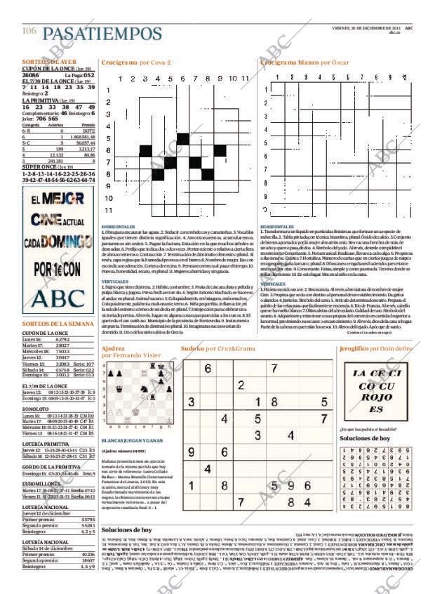 ABC MADRID 20-12-2013 página 106