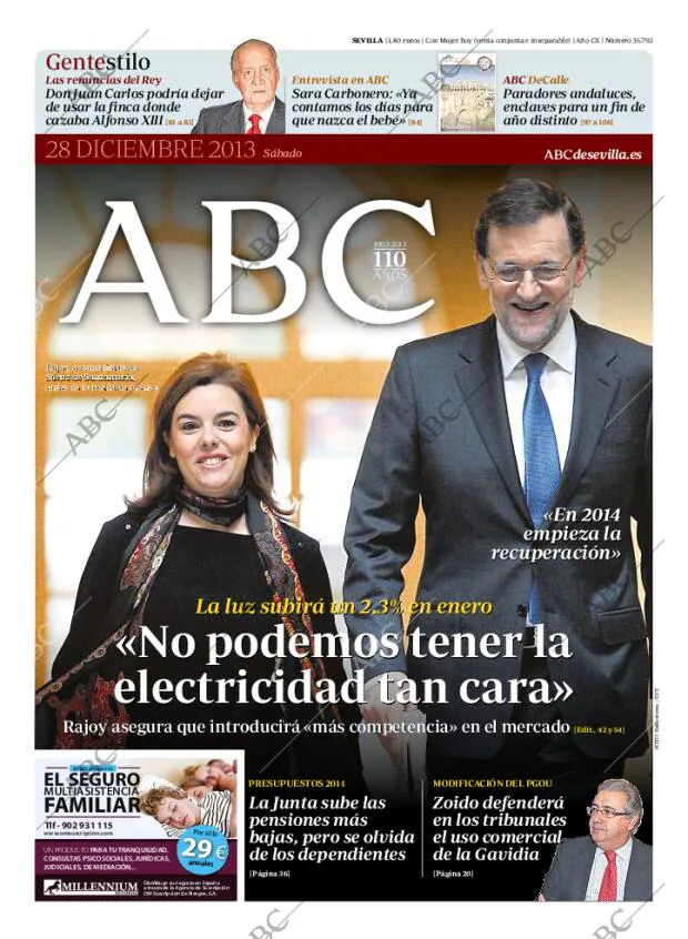 ABC SEVILLA 28-12-2013 página 1