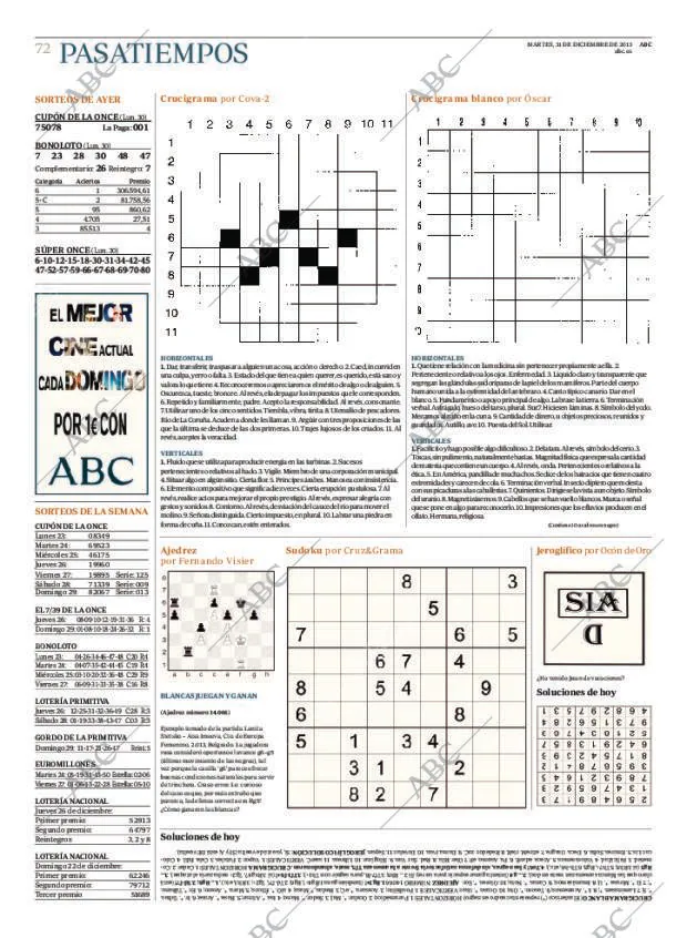ABC MADRID 31-12-2013 página 72