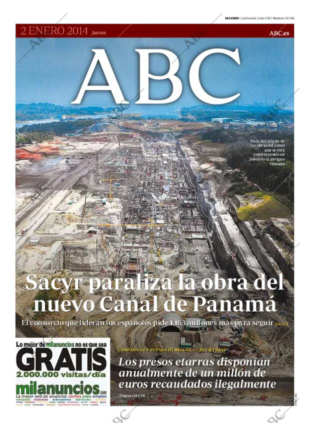 ABC MADRID 02-01-2014 página 1