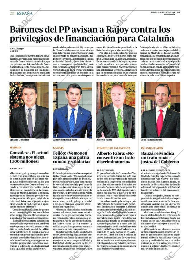 ABC MADRID 02-01-2014 página 20