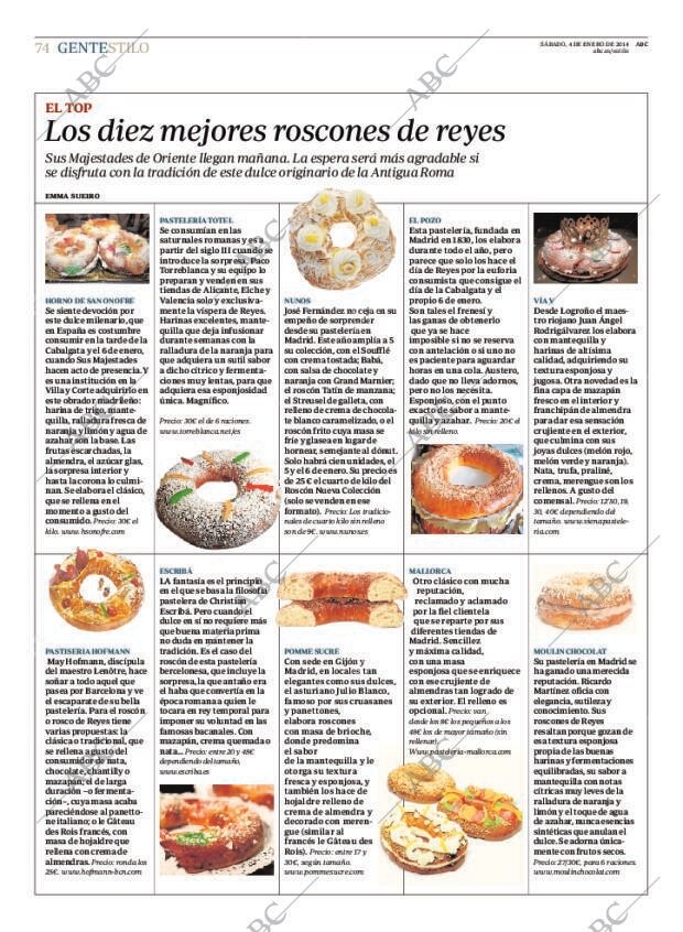 ABC MADRID 04-01-2014 página 74