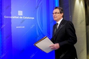 Rueda de prensa del presidente de la Generalitat Artur Mas