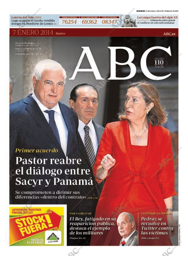 ABC MADRID 07-01-2014 página 1