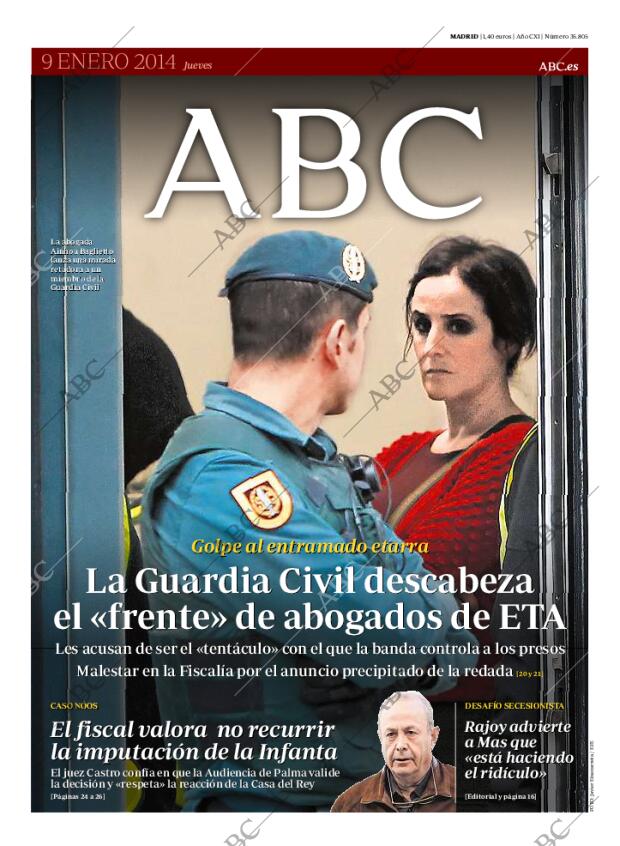 ABC MADRID 09-01-2014 página 1