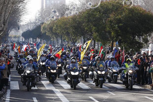 Miles de motoristas pertenecientes a la concentracion motera Pinguinos recorre...