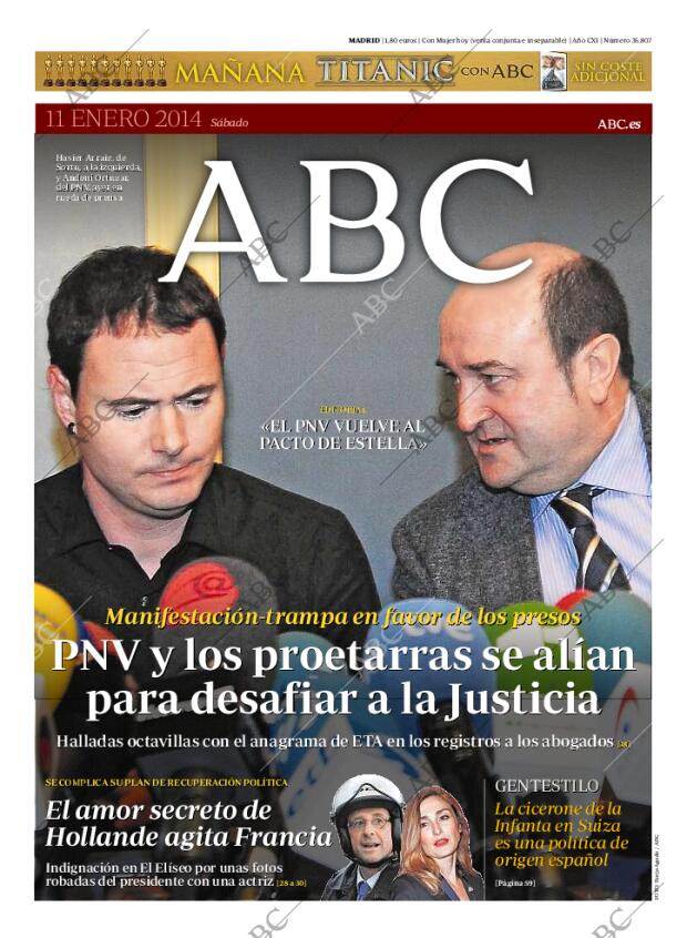 ABC MADRID 11-01-2014 página 1