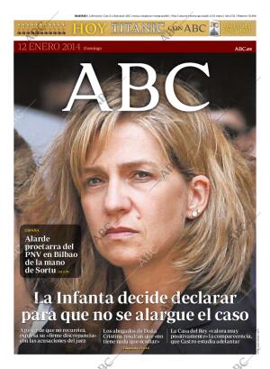 ABC MADRID 12-01-2014 página 1