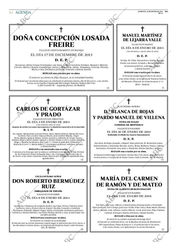 ABC MADRID 12-01-2014 página 84