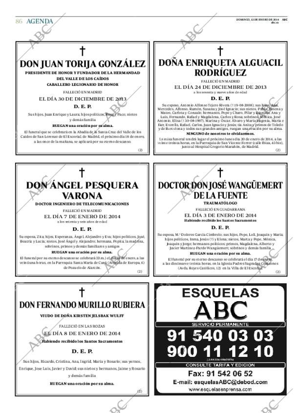 ABC MADRID 12-01-2014 página 86