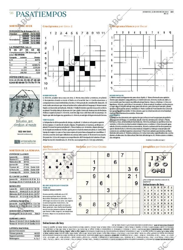 ABC MADRID 12-01-2014 página 98