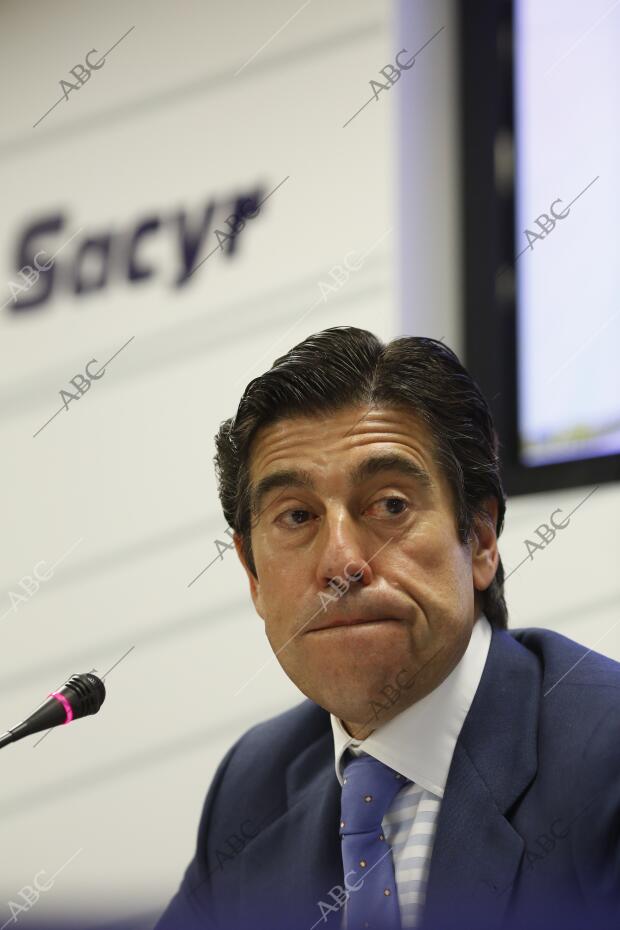 Rueda de prensa de Manuel Manrique, presidente de Sacyr, por la obra del Canal...