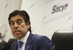 Rueda de prensa de Manuel Manrique, presidente de Sacyr, por la obra del Canal...