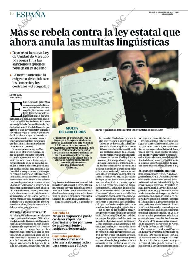 ABC MADRID 13-01-2014 página 16