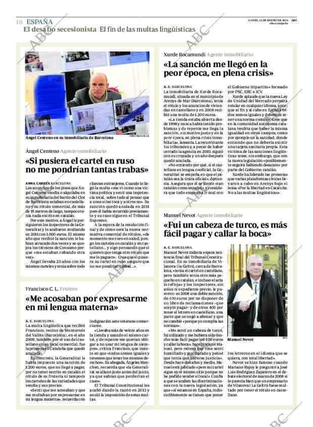ABC MADRID 13-01-2014 página 18