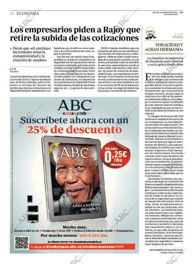 ABC MADRID 16-01-2014 página 36