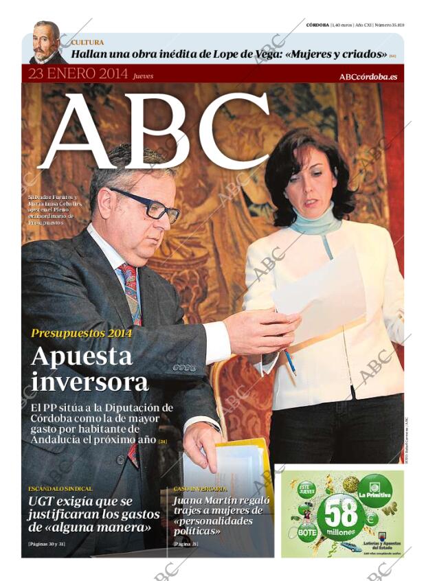 ABC CORDOBA 23-01-2014 página 1