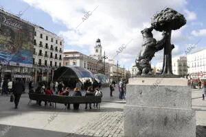 Banco situado en la puerta del Sol