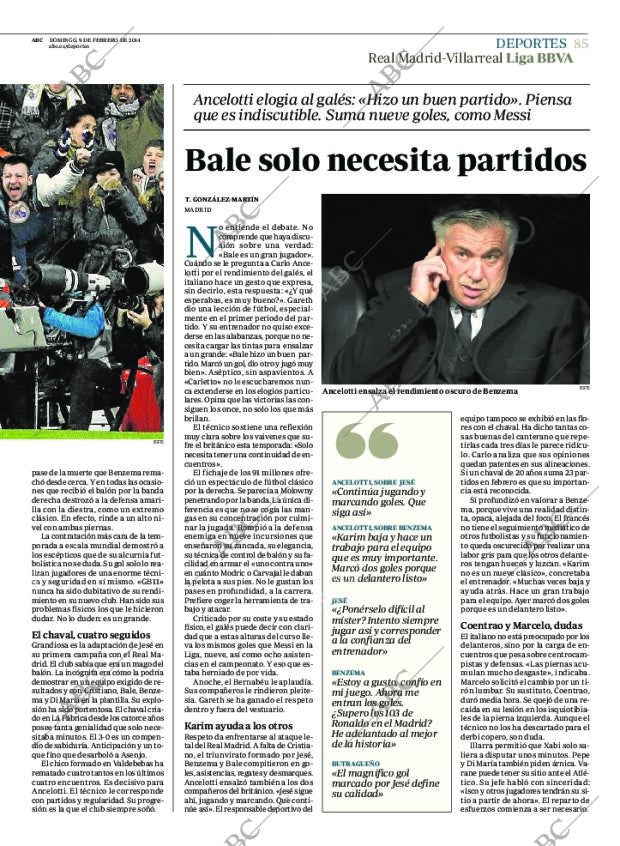 ABC MADRID 09-02-2014 página 85