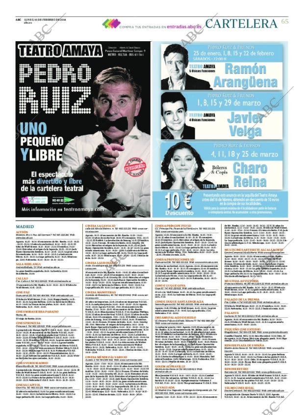 ABC MADRID 10-02-2014 página 65