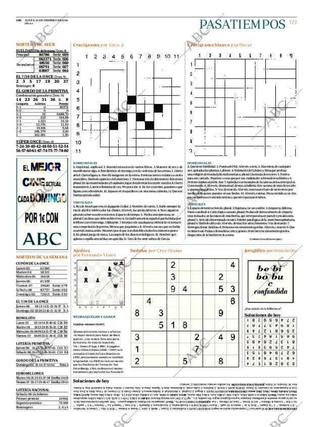 ABC MADRID 10-02-2014 página 69