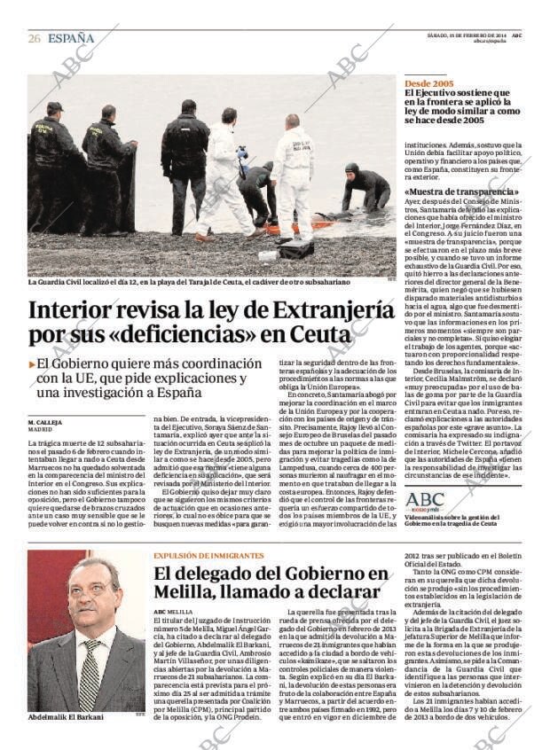 ABC MADRID 15-02-2014 página 26