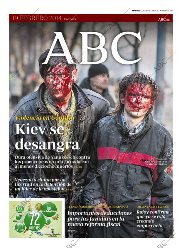 ABC MADRID 19-02-2014 página 1