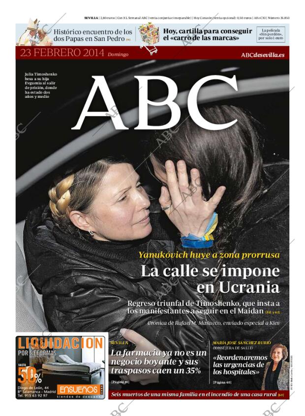 ABC SEVILLA 23-02-2014 página 1