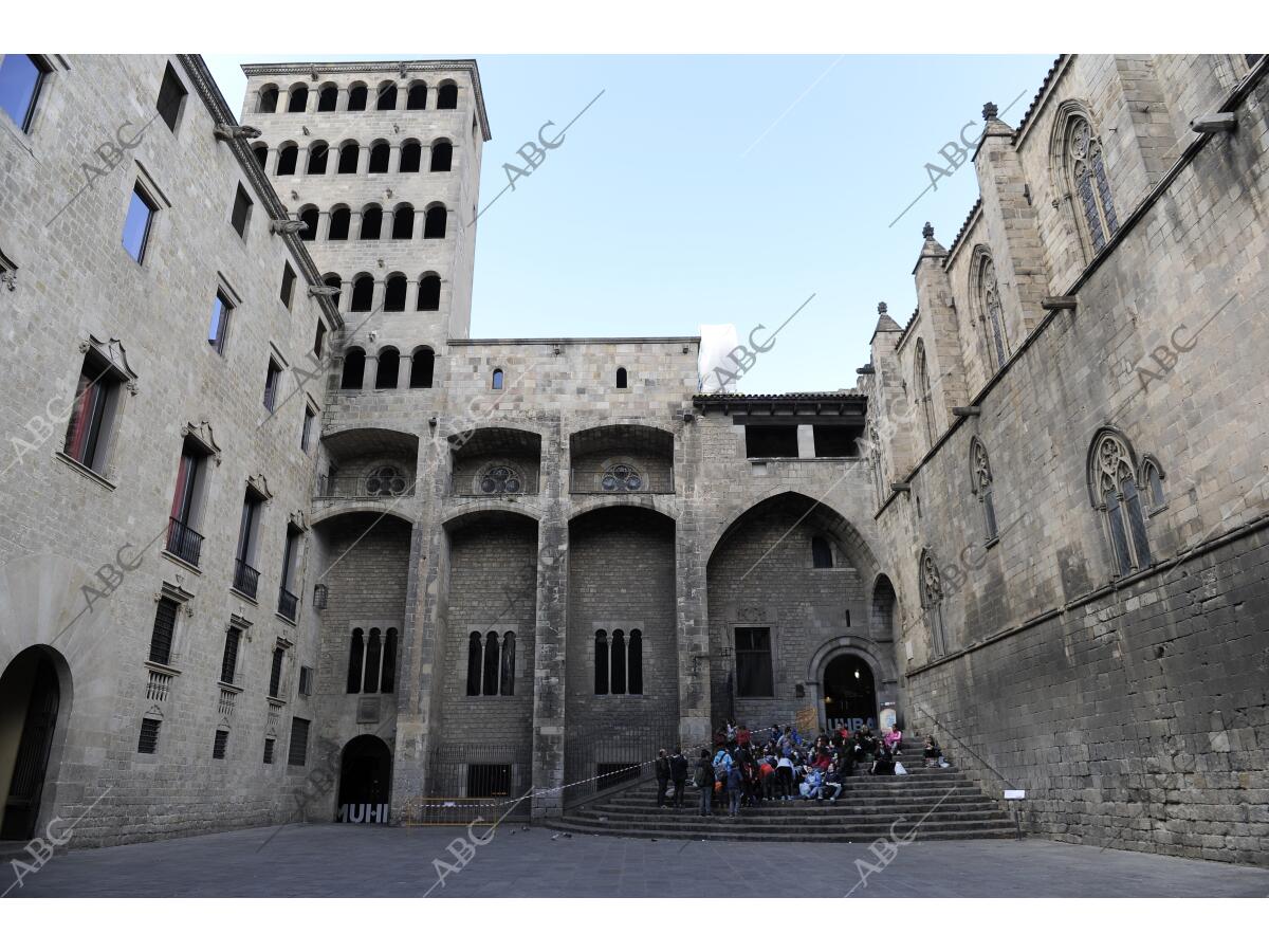 La plaza medieval plaza del Rey de Barcelona - Archivo ABC