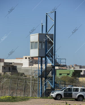 Valla entre Marruecos y España en la zona de Villa Pilar de Melilla