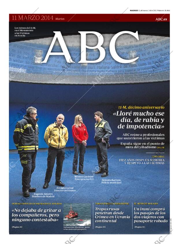 ABC MADRID 11-03-2014 página 1